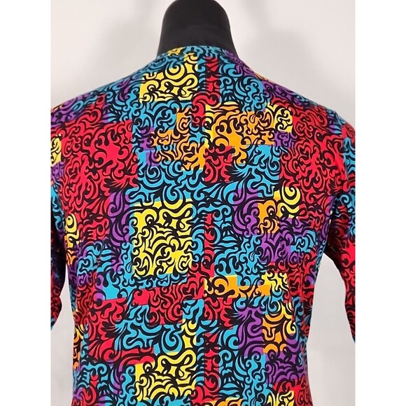 LuLaRoe Julia Bright Multicolor Fitted Dress Womens Medium Stretch Comfort - Picture 7 of 9